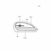 Схема узла: Наклейки (Красный\Белый J8F) для Kawasaki BJ250 Estrella