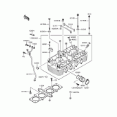 Схема вузла: Головка циліндра для Kawasaki ZR1100 Zephyr 1100