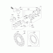 Схема вузла: Заднє гальмо для Kawasaki KX85 KX85-II