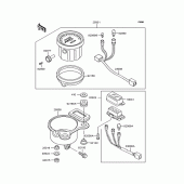 Схема вузла: Панель приладів для Kawasaki KLX250 KLX250ES