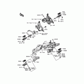 Схема вузла: Підніжки для Kawasaki KLE650 Versys 650