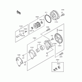 Схема вузла: Масляний насос & Масляний фільтр для Kawasaki BJ250 Estrella Custom