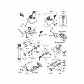 Схема вузла: Ignition Switch/Locks/Reflectors для Kawasaki EN650 Vulcan S ABS