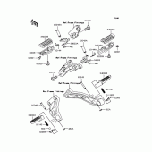 Схема вузла: Підніжки для Kawasaki ZR1200 ZRX1200R