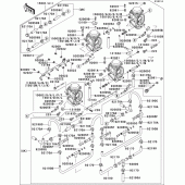 Схема узла: Карбюратор(1/5)(zx1000-b2/b3) для Kawasaki ZX1000 ZX-10