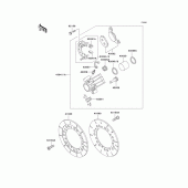 Схема узла: Передний тормоз для Kawasaki ZG1200 Voyager XII