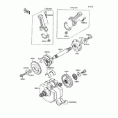 Схема узла: Коленчатый вал для Kawasaki VN1500 Vulcan 88