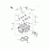 Схема вузла: Головка циліндра для Kawasaki EX500 GPZ500S