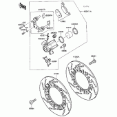Схема узла: Передний тормоз для Kawasaki ZG1000 Concours