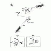 Схема узла: Руль & Пульт управления рулевой для Kawasaki ZX750 Ninja ZX-7