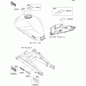Схема вузла: Інформаційні наклейки для Kawasaki EX650 Ninja 650 ABS