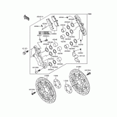 Схема вузла: Переднє гальмо для Kawasaki ZR1200 ZRX1200R
