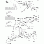 Схема вузла: Fenders(1/2) для Kawasaki BN125 Eliminator