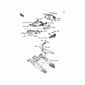 Схема вузла: Бічна кришка\захист ланцюга для Kawasaki EX400 Ninja 400R