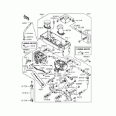 Схема вузла: Карбюратор (VN250-A1/A2) для Kawasaki VN250 Eliminator 250V