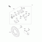 Схема вузла: Заднє гальмо для Kawasaki EX250 ZZR250