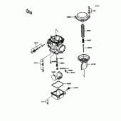 Схема узла: Комплектующие карбюратора для Kawasaki ZX600 GPX600R