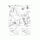 Схема узла: Топливный бак(1/3)(zx600-e3) для Kawasaki ZX600 Ninja ZX-6