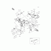 Схема вузла: Бічна кришка\захист ланцюга для Kawasaki KLX250 D-Tracker X