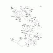 Схема узла: Выхлопная система (s) для Kawasaki KL650 KLR650