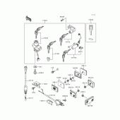 Схема вузла: Ignition switch/locks/reflectors для Kawasaki EX250 Ninja 250