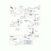 Схема вузла: Fuel tank(1/2) для Kawasaki ZX600 ZZ-R600