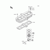 Схема вузла: Циліндр & Поршень для Kawasaki ZR750 ZR-7S