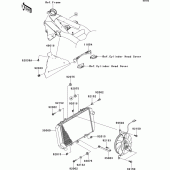 Схема вузла: Радіатор для Kawasaki ZR750 Z750 ABS