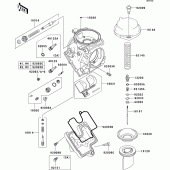 Схема узла: Carburetor parts(1/2) для Kawasaki ZX600 Ninja ZX-6R