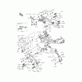 Схема вузла: Підніжки для Kawasaki EX400 Ninja 400R ABS