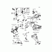 Схема вузла: Ignition Switch/Locks/Reflectors для Kawasaki ZX1400 Ninja ZX-14R ABS