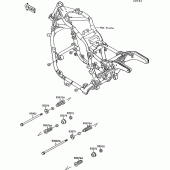 Схема вузла: Кріплення двигуна для Kawasaki VN1500 VN-15