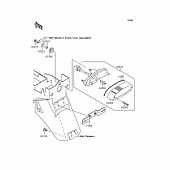 Схема вузла: Задній ліхтар (Стоп-сигнал) для Kawasaki ZR250 Balius-II