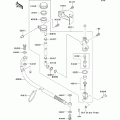 Схема узла: Задний тормозной цилиндр для Kawasaki VN1500 VN1500 Drifter
