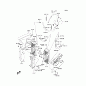 Схема узла: Радиатор (klx400-b2) для Kawasaki KLX400 KLX400R