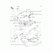 Схема узла: Сиденье для Kawasaki ZX900 Ninja ZX-9R