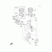 Схема вузла: Crankshaft/piston для Kawasaki KLX125 KLX125L