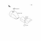 Схема вузла: Інформаційні наклейки для Kawasaki ZR750 Zephyr