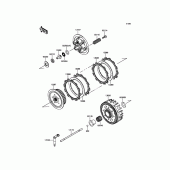 Схема вузла: Зчеплення для Kawasaki KX250/ KX252 KX250F