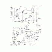 Схема вузла: Ignition switch/locks/reflectors для Kawasaki ZX900 Ninja ZX-9R