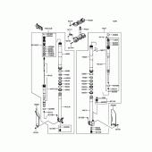 Схема вузла: Вилка передньої осі для Kawasaki KX450 KX450F