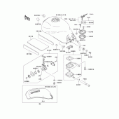 Схема вузла: Паливний бак(1/2)(zx1100-e1) для Kawasaki ZX1100 GPZ1100