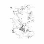 Схема вузла: Throttle для Kawasaki BJ250 Estrella
