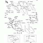 Схема вузла: Cowling lowers(1/3)(zx600-e4) для Kawasaki ZX600 ZZ-R600