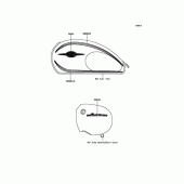 Схема вузла: Наклейка(Ебоні)(LEFA) для Kawasaki BJ250