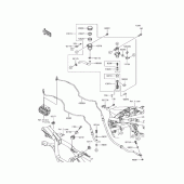 Схема вузла: Задній гальмівний циліндр Kawasaki KLE250 Versys-X 250 ABS