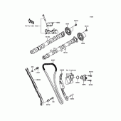 Схема узла: Распредвал & Цепь ГРМ & Натяжитель для Kawasaki ZX1000 Ninja ZX-10RR