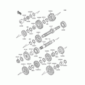 Схема вузла: Трансмісія для Kawasaki ZR1100 Zephyr 1100RS