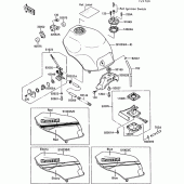 Схема узла: Топливный бак(1/2)(zx1000-b2) для Kawasaki ZX1000 ZX-10