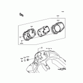 Схема вузла: Meter(s) для Kawasaki EX650 Ninja 650 ABS